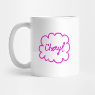 Cheryl. Female name. Mug